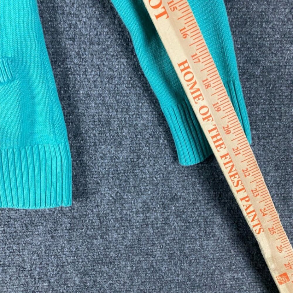 Pendleton Cardigan Women's Small Petite Blue Knit 100%‎ Cotton PS - Picture 5 of 11